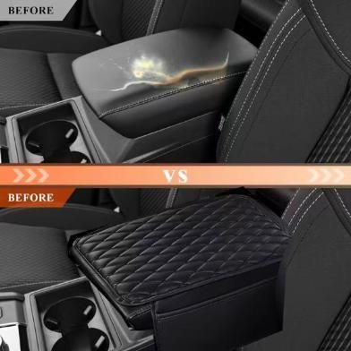 Microfiber Leather Armrest Cover With Storage